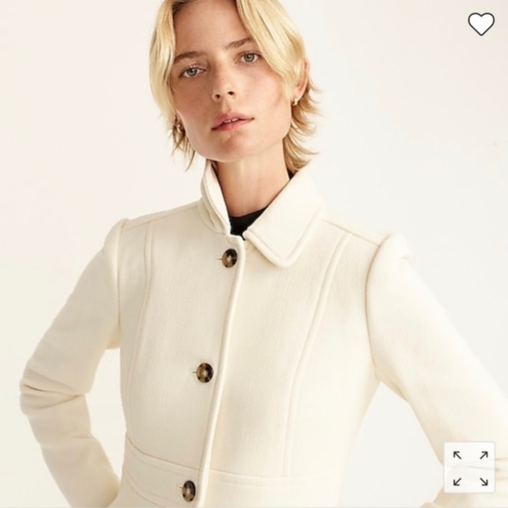Relisted - J. Crew | Lady Day Coat, Size 6, Vintage White
